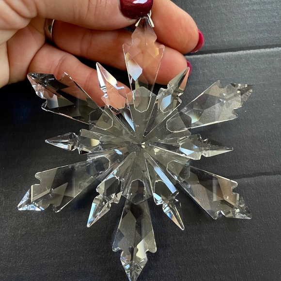 Crystal Snowflake Sun Catcher Christmas Tree Decor Czech Bohemia Crystal Gift - Picture 2 of 7